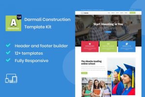 Abasha – Education & Learning Courses Elementor Template Kit Free Download | Templator