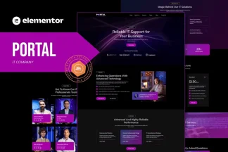 قالب المنتوری Portal | کیت تمپلیت حرفهای برای شرکتهای IT
